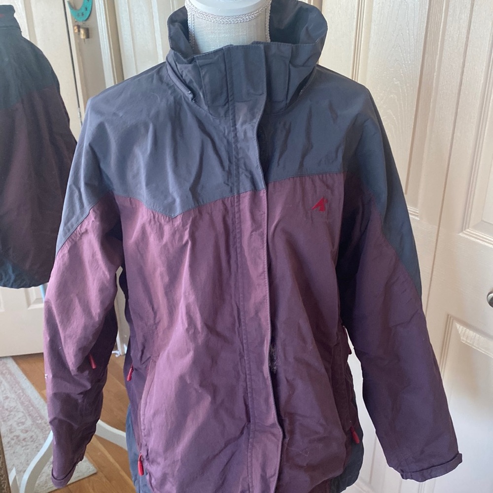 Purple and gray winter Parker wind proof